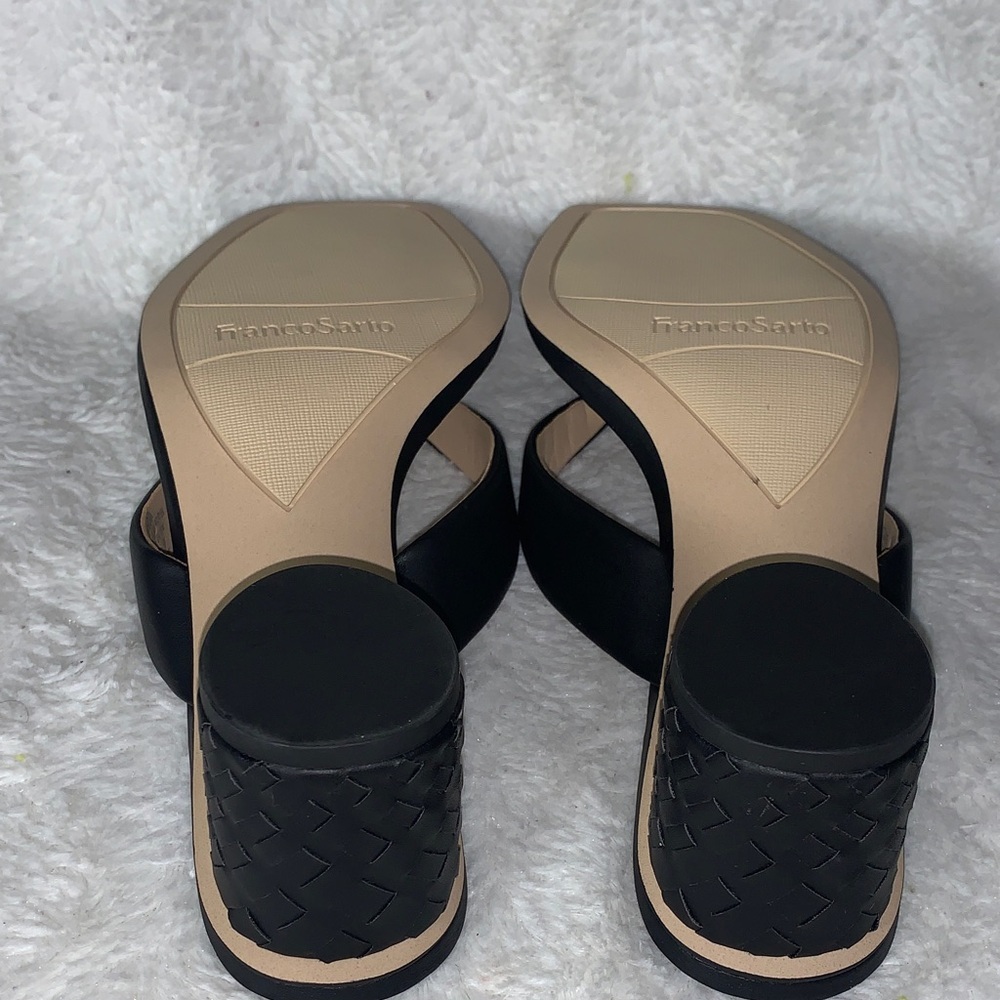 NWOT Franco Sarto Black Strappy Heels - Picture 6 of 7